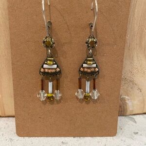 Ayalabar Elegant Beaded Dangle Earrings